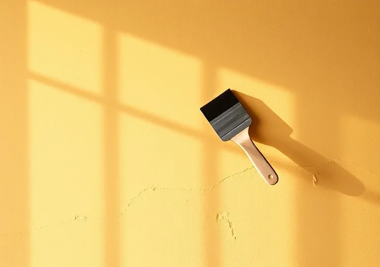 Application d'un enduit décoratif à la lisseuse sur un mur